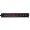Lindy 73025 stroomverdeeleenheid (PDU) 8 AC-uitgangen 1.5U zwart