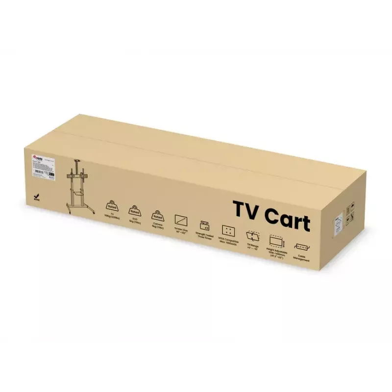 Equip 60 inch tot 100 inch Eco ultra-grootbeeldscherm-TV-wagen