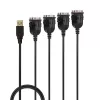 Lindy USB naar 4-poorts seriële converter, zwart, 0,94 m, USB Type-A, DB-9, stekker, stekker