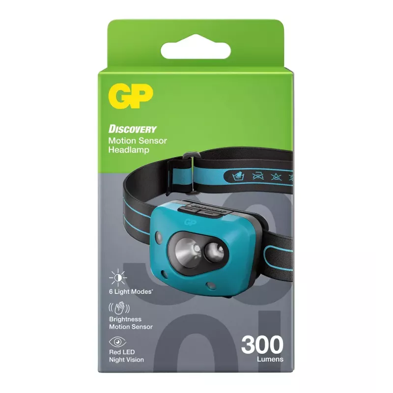 Hoofdlamp GP Lighting Discovery Teal LED 300 lm IPX4
