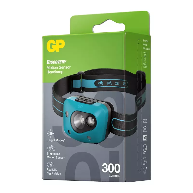 Hoofdlamp GP Lighting Discovery Teal LED 300 lm IPX4