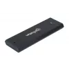 Manhattan M.2 NVMe SSD-behuizing, USB-C-bus, 10 Gbit/s (USB 3.2 Gen2 alias USB 3.1), UASP-compatibel, SuperSpeed+ USB, aluminium, zwart, drie jaar garantie
