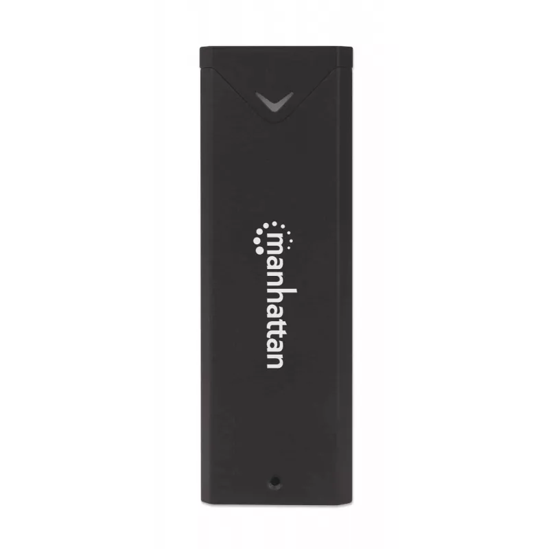 Manhattan M.2 NVMe SSD-behuizing, USB-C-bus, 10 Gbit/s (USB 3.2 Gen2 alias USB 3.1), UASP-compatibel, SuperSpeed+ USB, aluminium, zwart, drie jaar garantie
