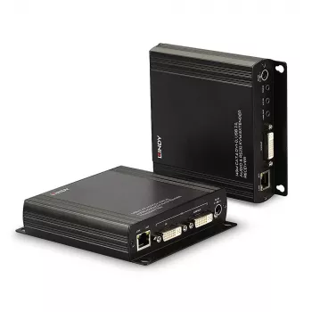 Lindy 140m Cat.6 DVI-D, USB, audio en RS-232 KVM-extender