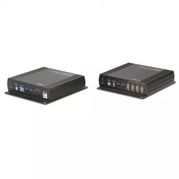Lindy 140m Cat.6 DVI-D, USB, audio en RS-232 KVM-extender