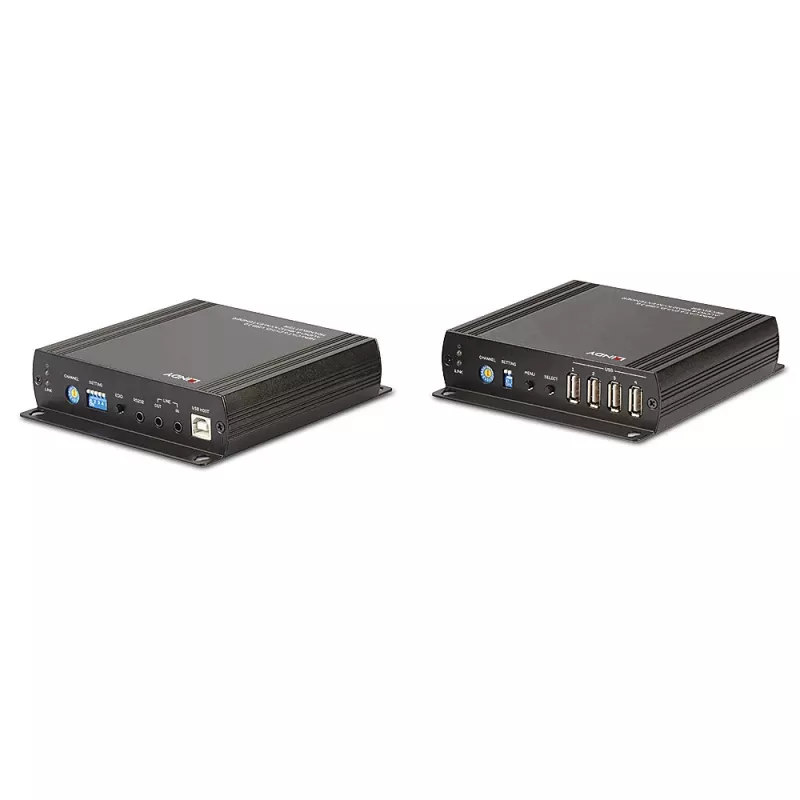 Lindy 140m Cat.6 DVI-D, USB, audio en RS-232 KVM-extender