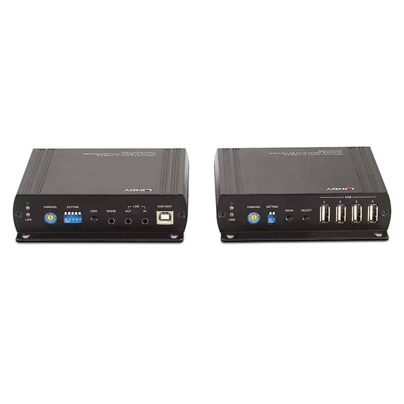 Lindy 140m Cat.6 DVI-D, USB, audio en RS-232 KVM-extender