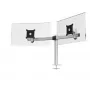 Durable 508623 monitorhouder PRO voor 2 monitoren, bureaudoorvoer, zilver