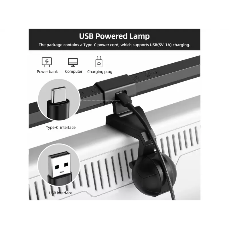 Equip monitor USB LED-lamp met touch-bediening