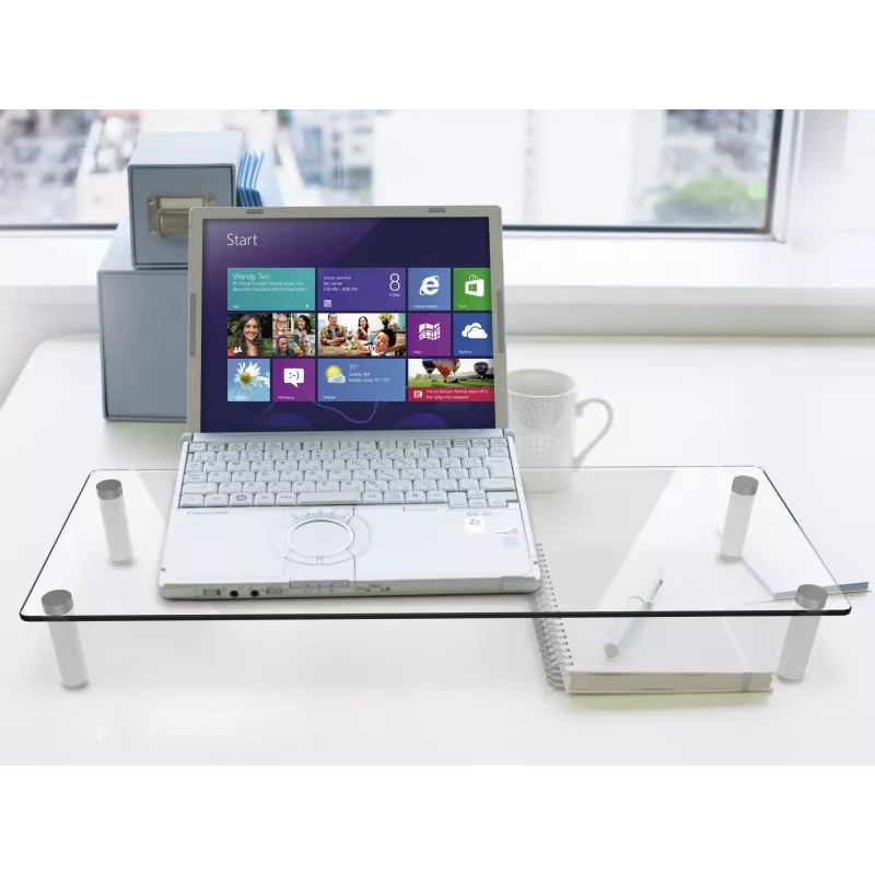 Glazen desktop-monitorstandaard Equip 650882
