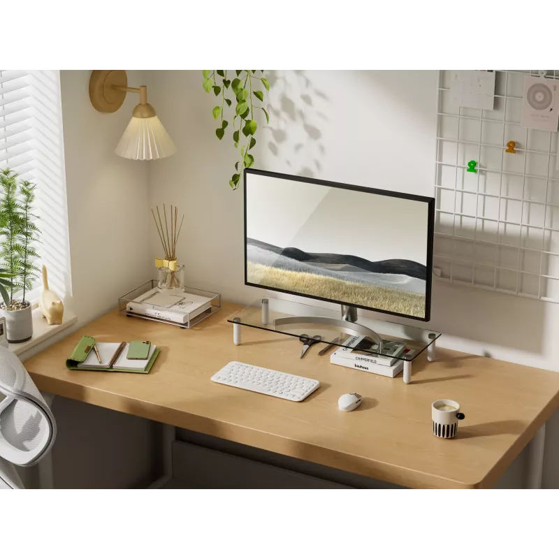 Glazen desktop-monitorstandaard Equip 650882