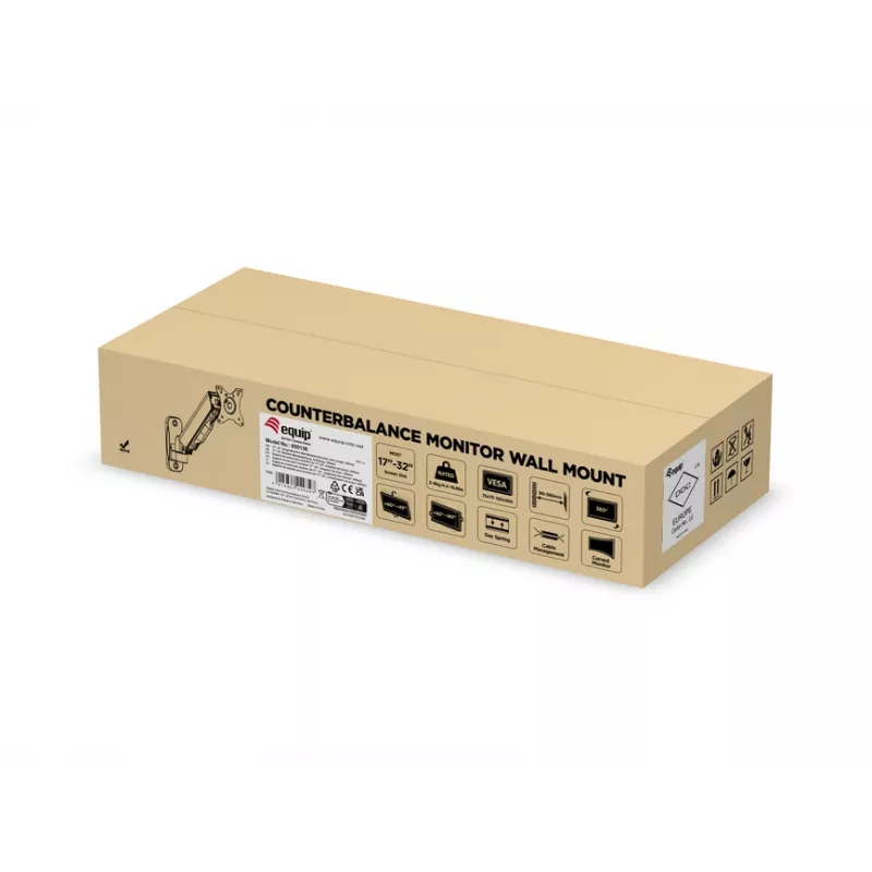 Equip 17 inch-32 inch enkelmonitor wandsteun, armlengte: 334 mm