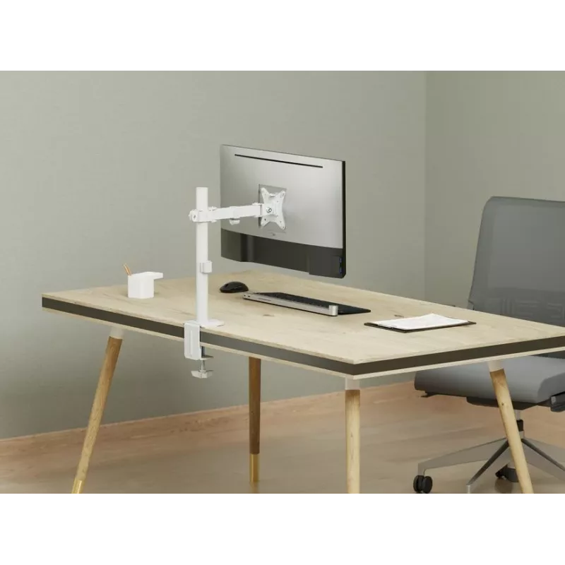 Equip 17 inch-32 inch gelede monitor tafelsteun, wit