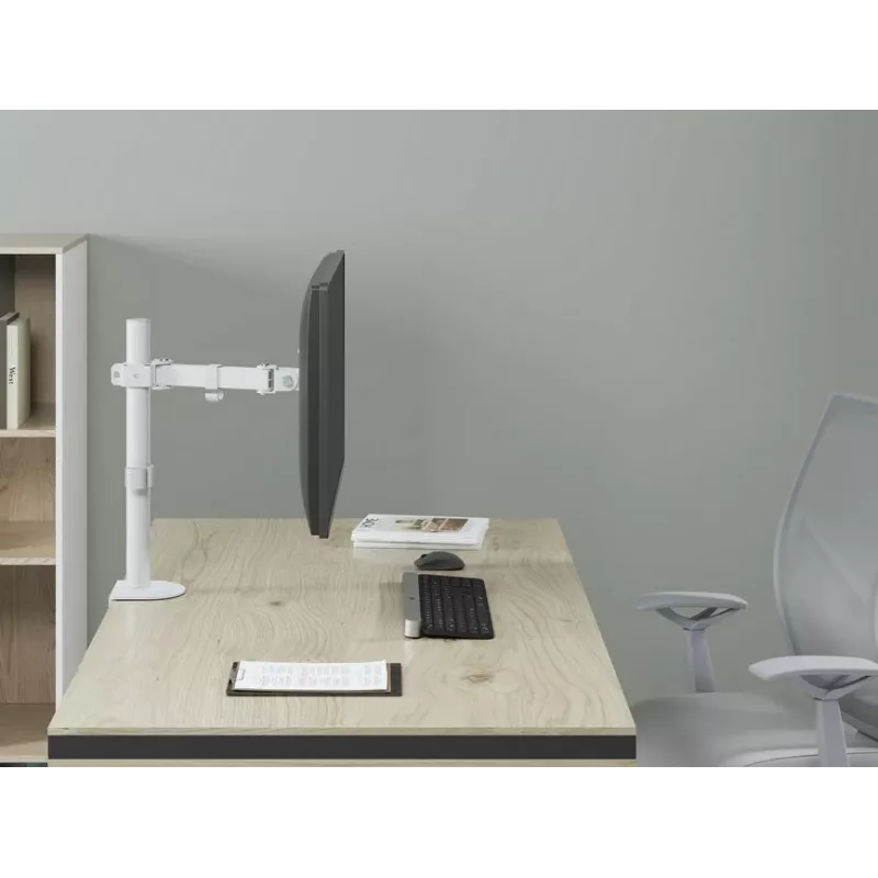 Equip 17 inch-32 inch gelede monitor tafelsteun, wit