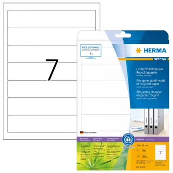 Zelfklevend printeretiket HERMA 10745 wit 19,2x3,8 cm 140 etiketten