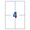Avery Zweckform C32252-25 dubbelzijdige geperforeerde ansichtkaarten, 148 x 105 mm, 170 g/m², mat wit, 100 kaarten
