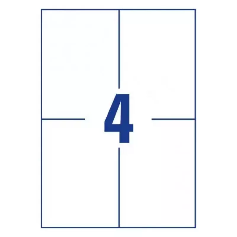 Avery Zweckform C32252-25 dubbelzijdige geperforeerde ansichtkaarten, 148 x 105 mm, 170 g/m², mat wit, 100 kaarten