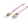 Equip LC/SC glasvezel-patchkabel, OM4, 10m, 10 m, 2x LC, 2x SC