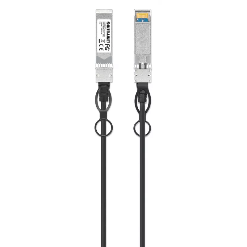 Intellinet 508377 10G SFP+ passieve directe-aansluitkabel Twinax, 0,5 m, zwart