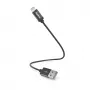 Hama oplaadkabel, USB-A - Lightning, 0,2 m, nylon, zwart