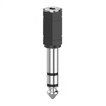 Kabeladapter Hama 00205194 3,5 mm naar 6,3 mm zwart zilver