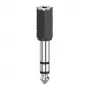Kabeladapter Hama 00205194 3,5 mm naar 6,3 mm zwart zilver