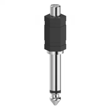 Hama 00205188 kabeladapter RCA 6.3 zwart, zilver