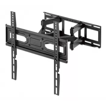 Manhattan wandbeugel voor tv & monitors (Full Motion), voor schermen 32 inch tot 55 inch, VESA-compatibiliteit: alle tussen 100x100mm tot 400x400mm - controleer de afmetingen van de vier bevestigingsgaten op de achterkant van het scherm om er zeker van te zijn dat deze past, max. 40 kg, zwart, beugel, levenslange garantie