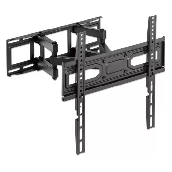 Manhattan wandbeugel voor tv & monitors (Full Motion), voor schermen 32 inch tot 55 inch, VESA-compatibiliteit: alle tussen 100x100mm tot 400x400mm - controleer de afmetingen van de vier bevestigingsgaten op de achterkant van het scherm om er zeker van te zijn dat deze past, max. 40 kg, zwart, beugel, levenslange garantie