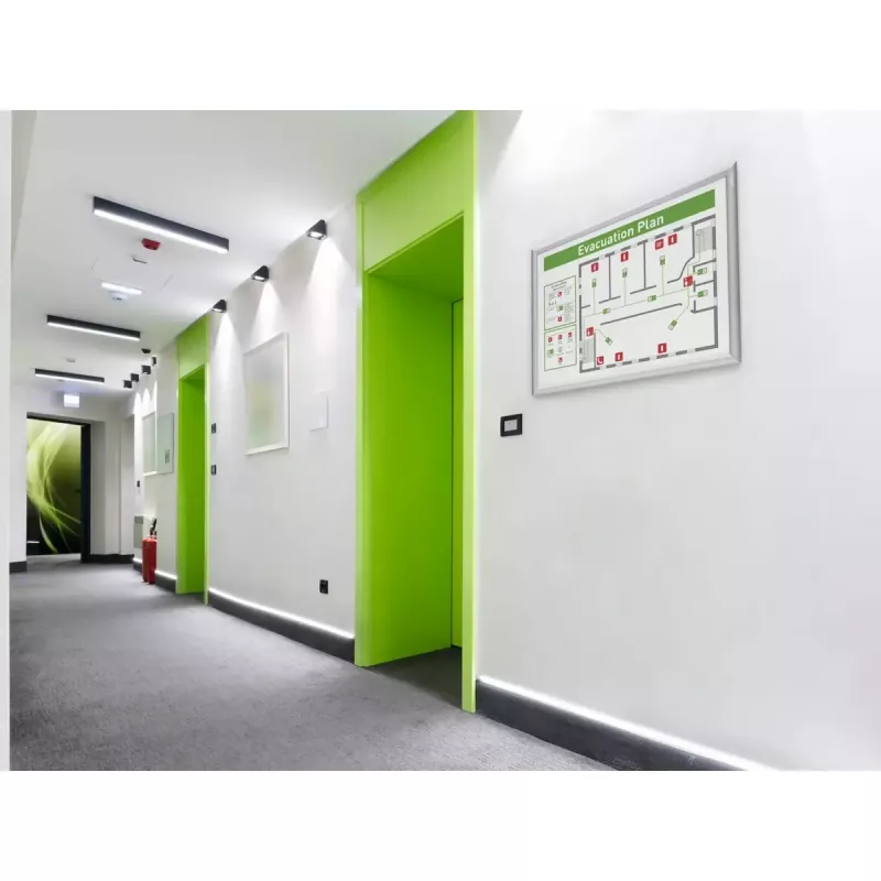 Wandframe Durable 500823 450x625mm rechthoekig zilver aluminium