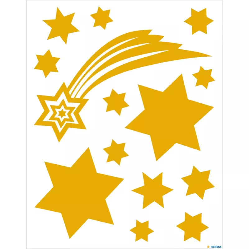 Decoratieve sticker HERMA 15109 goud herbruikbaar 14 stuks