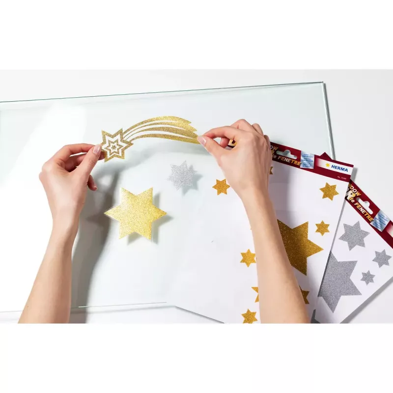 Decoratieve sticker HERMA 15109 goud herbruikbaar 14 stuks