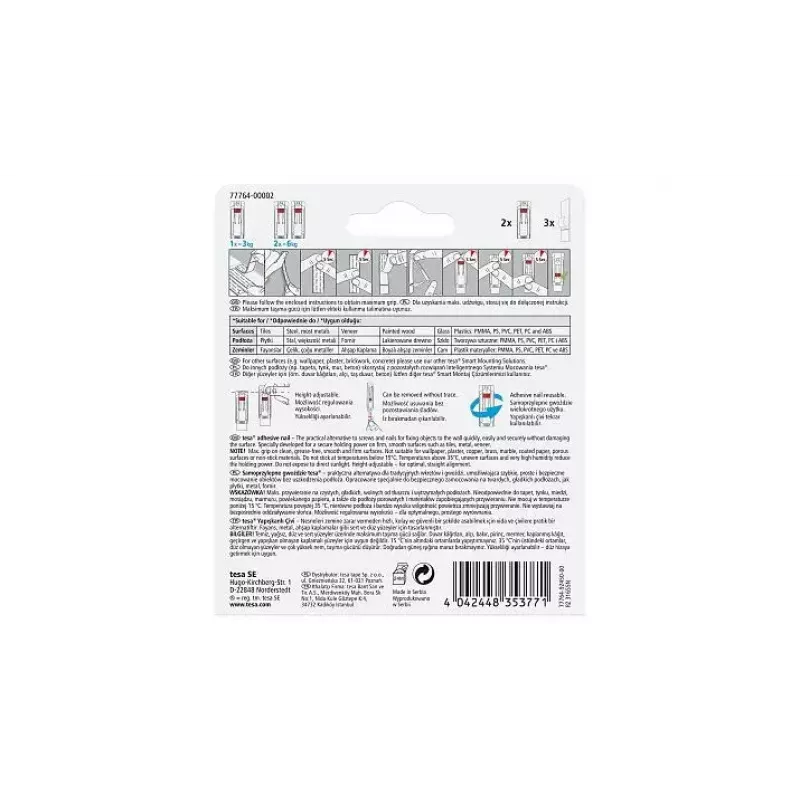 Universeelhaken TESA 77764 Indoor wit 2 stuks