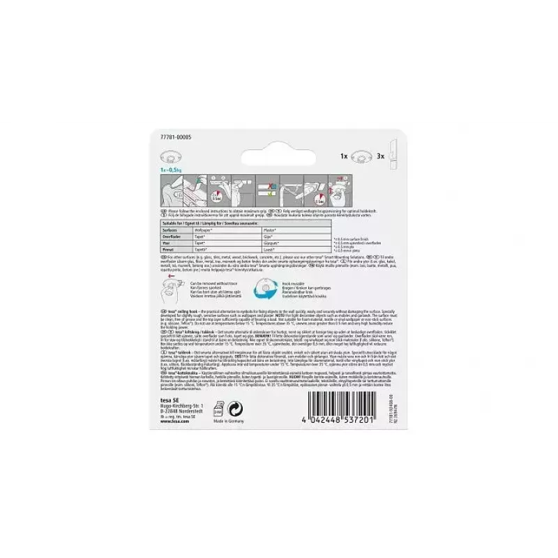 Gebruikshaak TESA 77781 Indoor wit 1 stuk