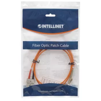 Intellinet glasvezel-patchkabel, OM1, LC/SC, 1m, oranje, duplex, multimode, 62,5/125 µm, LSZH, glasvezel, levenslange garantie