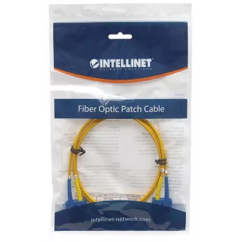 Intellinet glasvezel-patchkabel, OS2, SC/SC, 1m, geel, duplex, singlemode, 9/125 µm, LSZH, vezel, levenslange garantie