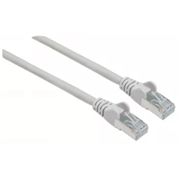 Intellinet netwerk-patchkabel, Cat6A, 7,5m, grijs, koper, S/FTP, LSOH/LSZH, PVC, RJ45, vergulde contacten, knikbescherming, knikbescherming, levenslange garantie