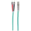 Intellinet glasvezel-patchkabel, OM3, ST/LC, 1 m, aqua, duplex, multimode, 50/125 µm, LSZH, glasvezel, levenslange garantie