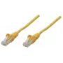 Intellinet netwerk-patchkabel, Cat6, 1,5 m, geel, koper, S/FTP, LSOH/LSZH, PVC, RJ45, vergulde contacten, knikbescherming zonder vergrendelingslipje, aangegoten stekkerbescherming, levenslange garantie
