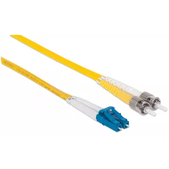 Intellinet glasvezel-patchkabel, OS2, LC/ST, 2 m, geel, duplex, singlemode, 9/125 µm, LSZH, glasvezel, levenslange garantie