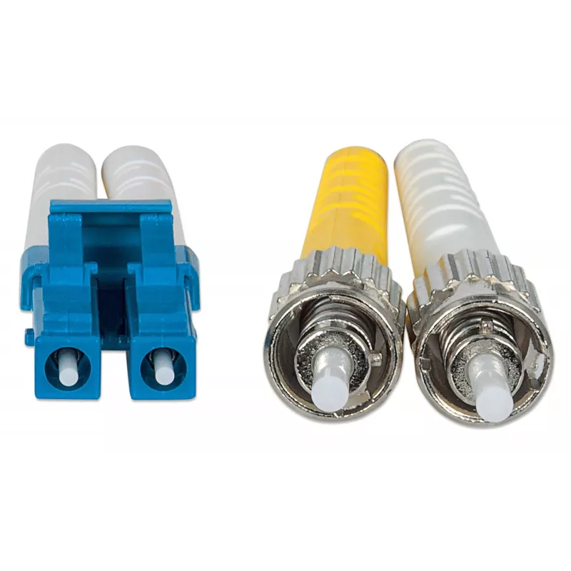 Intellinet glasvezel-patchkabel, OS2, LC/ST, 2 m, geel, duplex, singlemode, 9/125 µm, LSZH, glasvezel, levenslange garantie