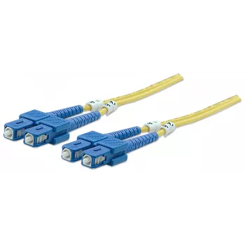 Intellinet glasvezel-patchkabel, OS2, SC/SC, 5 m, geel, duplex, singlemode, 9/125 µm, LSZH, glasvezel, levenslange garantie