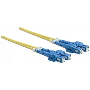 Intellinet glasvezel-patchkabel, OS2, SC/SC, 5 m, geel, duplex, singlemode, 9/125 µm, LSZH, glasvezel, levenslange garantie