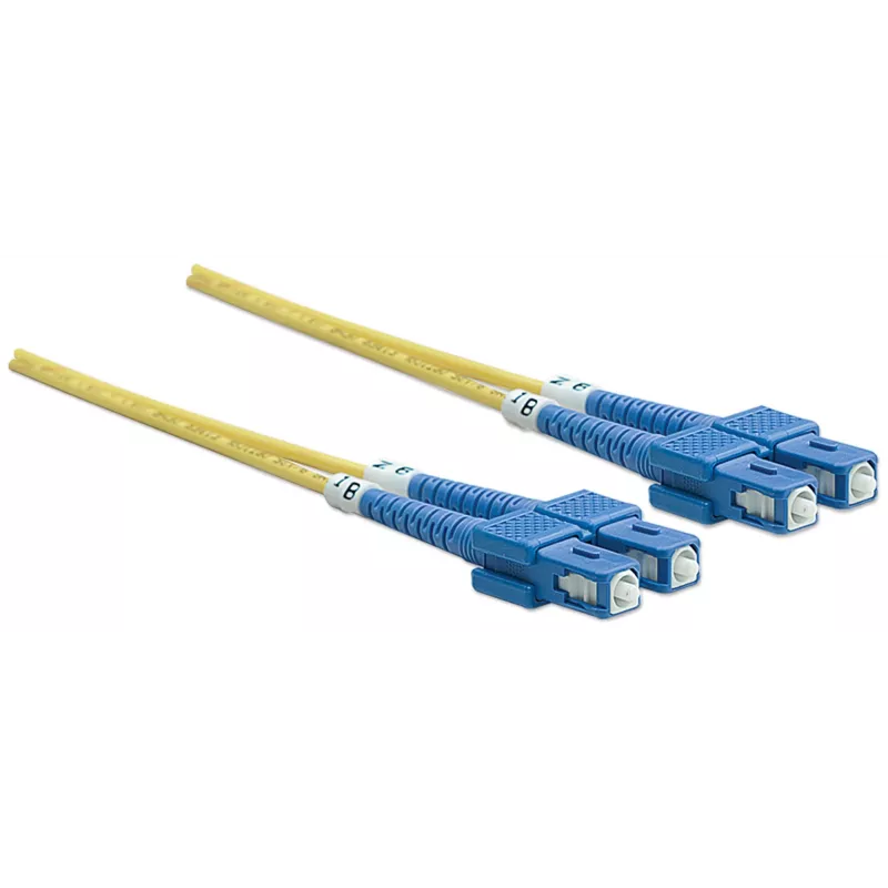 Intellinet glasvezel-patchkabel, OS2, SC/SC, 5 m, geel, duplex, singlemode, 9/125 µm, LSZH, glasvezel, levenslange garantie