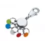 Sleutelring TROIKA PATENT/Colour KYR61/CH Meerkleurig Zilver Messing
