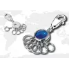 Sleutelring TROIKA AROUND THE WORLD Blauw Zilver Metaal 25x90x9mm