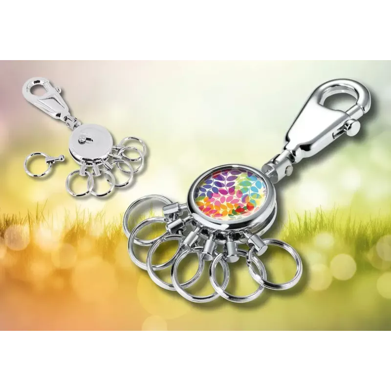 Sleutelring TROIKA COLOURFUL LEAVES Meerkleurig Zilver Metaal
