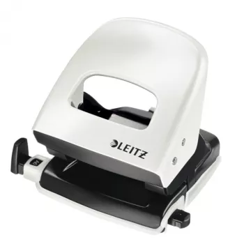 Leitz perforator WOW 5008 metaal 2-voudig / 30 vel, 30 vel, wit, 8 cm, 5,5 mm, 107 x 137 x 100 mm, 10 jaar