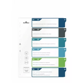 Blanco tabregister Durable 679427 polypropyleen meerkleurig 30,5x24,5 cm