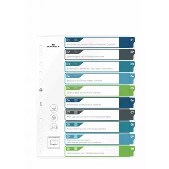 Blanco tabregister Durable 679527 meerkleurig polypropyleen PP